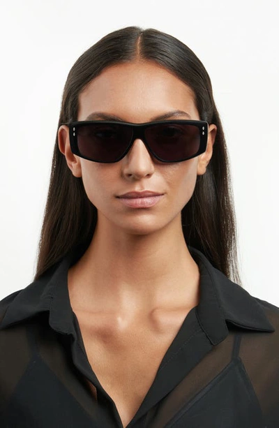 Shop Isabel Marant 52mm Flat Top Sunglasses In Black Grey