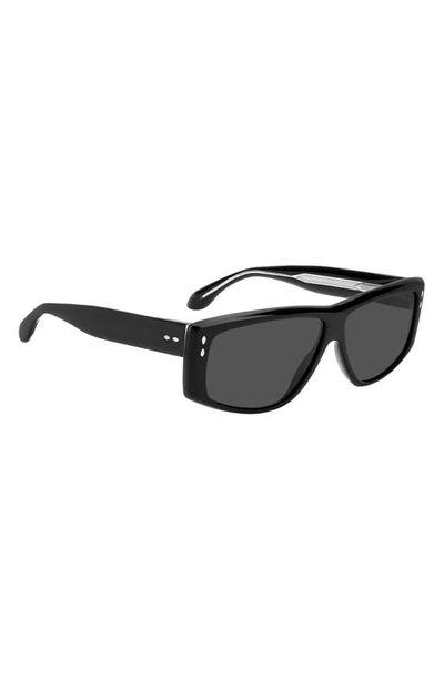 Isabel Marant 52mm Flat Top Sunglasses In Black Grey