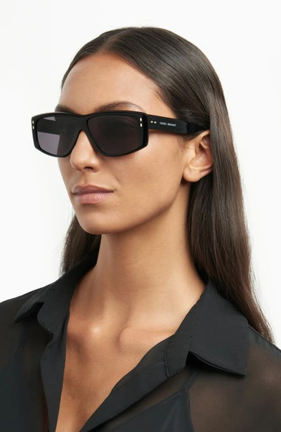 Shop Isabel Marant 52mm Flat Top Sunglasses In Black Grey