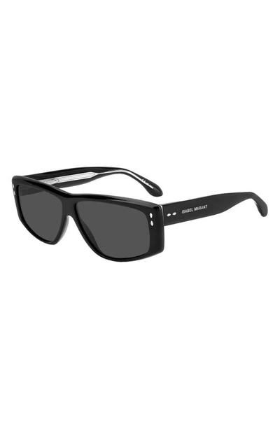 Isabel Marant 52mm Flat Top Sunglasses In Black Grey