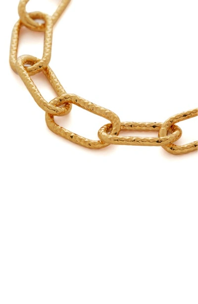 Shop Monica Vinader Alta Texture Chunky Chain Bracelet In 18ct Gold On Sterling