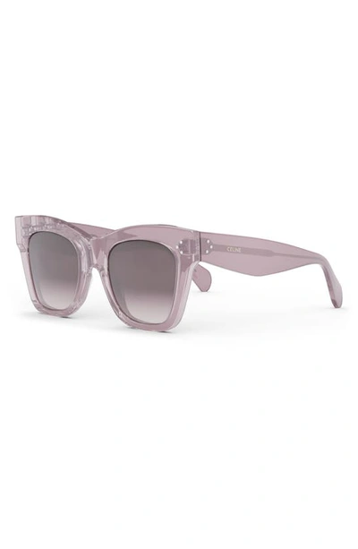 Shop Celine Bold 3 Dots 50mm Small Gradient Butterfly Sunglasses In Shiny Lilac / Violet