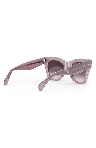 Shop Celine Bold 3 Dots 50mm Small Gradient Butterfly Sunglasses In Shiny Lilac / Violet