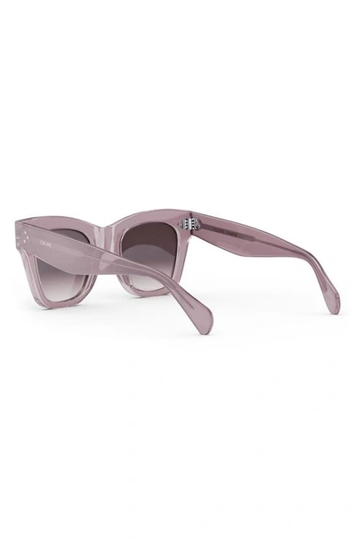Shop Celine Bold 3 Dots 50mm Small Gradient Butterfly Sunglasses In Shiny Lilac / Violet