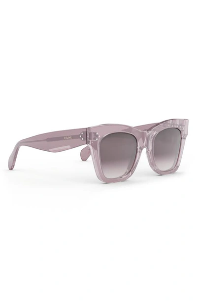 Shop Celine Bold 3 Dots 50mm Small Gradient Butterfly Sunglasses In Shiny Lilac / Violet