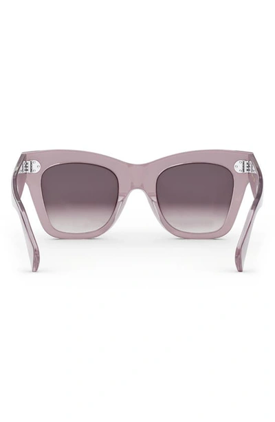 Shop Celine Bold 3 Dots 50mm Small Gradient Butterfly Sunglasses In Shiny Lilac / Violet