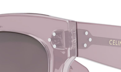 Shop Celine Bold 3 Dots 50mm Small Gradient Butterfly Sunglasses In Shiny Lilac / Violet