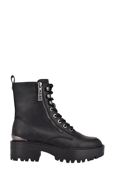 Shop Guess Fearne Platform Combat Boot In Black