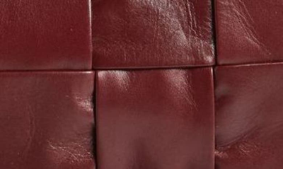 Shop Bottega Veneta Small Cassette Intrecciato Leather Crossbody Bag In Barolo-silver
