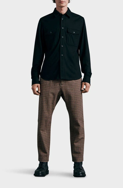 Shop Rag & Bone Chester Houndstooth Wool Blend Trousers In Brwnhounds