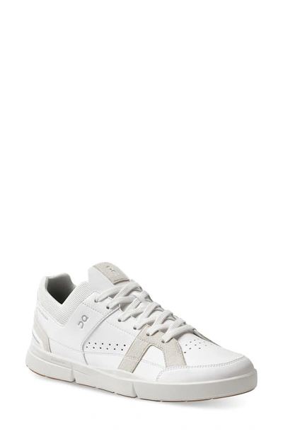 Shop On The Roger Clubhouse Tennis Sneaker In White/ Tan