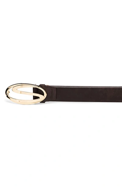 Santoni Polished Leather Belt In Brown