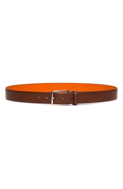 Shop Santoni Leather Belt In Light Brown