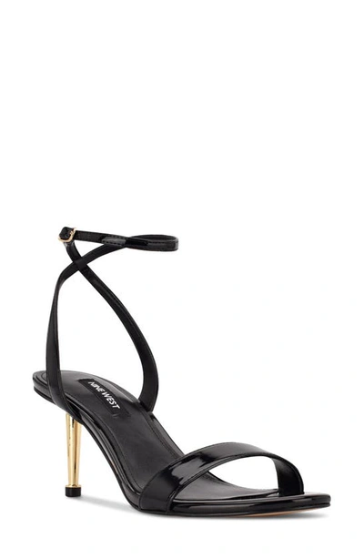 Shop Nine West Anny Sandal In Black Patent