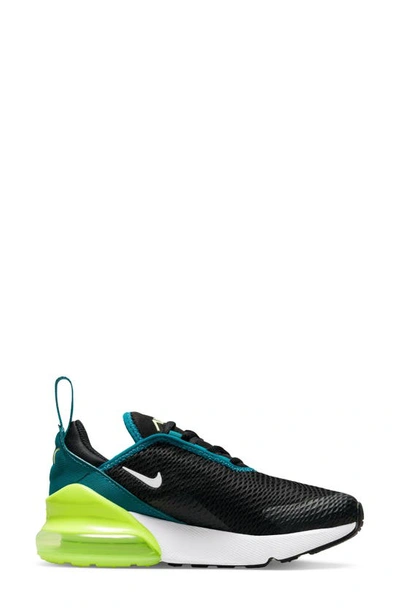Shop Nike Kids' Air Max 270 Sneaker In Black/ White/ Spruce/ Volt