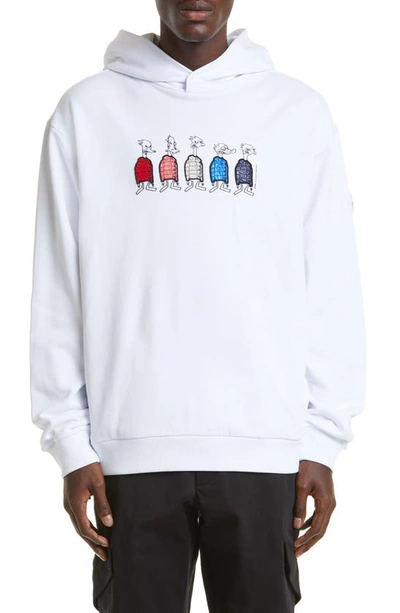 Shop Moncler Cotton Hoodie In White