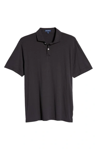 Shop Peter Millar Crown Crafted Journeyman Pima Cotton Polo In Washed Black
