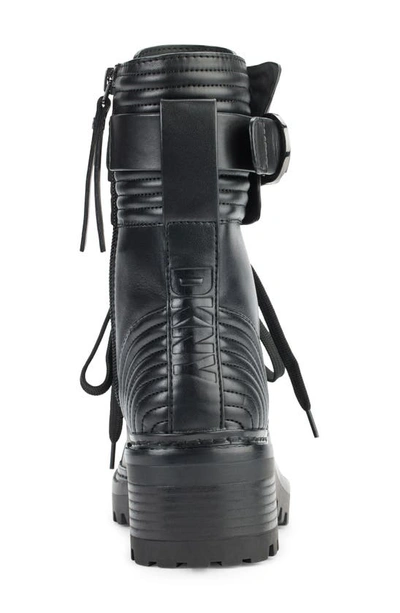 Shop Dkny Basia Combat Boot In Black