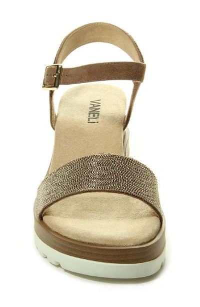 Vaneli Cedra Platform Wedge Sandal In Military Suede