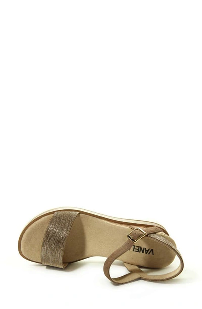 Shop Vaneli Cedra Platform Wedge Sandal In Military Suede