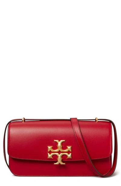 Shop Tory Burch Small Eleanor Rectangular Convertible Leather Shoulder Bag In Tory Red