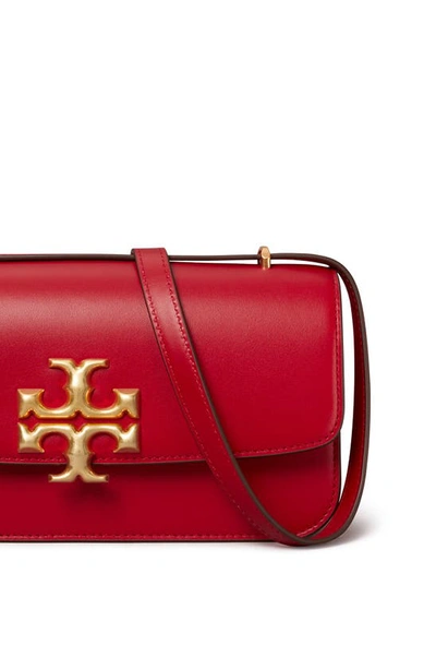 Shop Tory Burch Small Eleanor Rectangular Convertible Leather Shoulder Bag In Tory Red