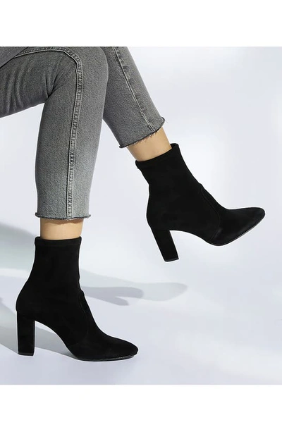 Dune London Opticals Stretch Bootie In Black