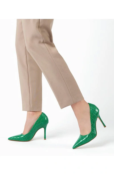 Dune London Bento Pointed Toe Pump In Green