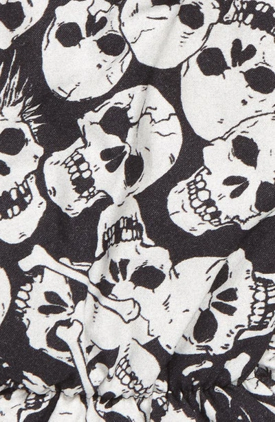 Erl Gender Inclusive Skull Print Puffer Gloves In Black
