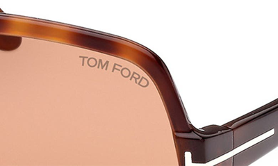 Tom Ford Delphine 60mm Gradient Sunglasses In Blonde Havana / Brown
