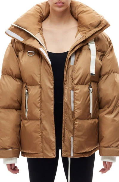Shop Shoreditch Ski Club Willow Water Repellent Puffer Jacket In Caramel