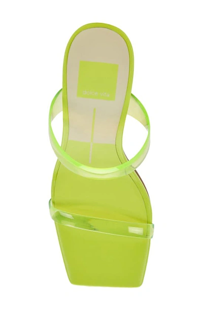 Shop Dolce Vita Novah Sandal In Neon Lime Vinyl