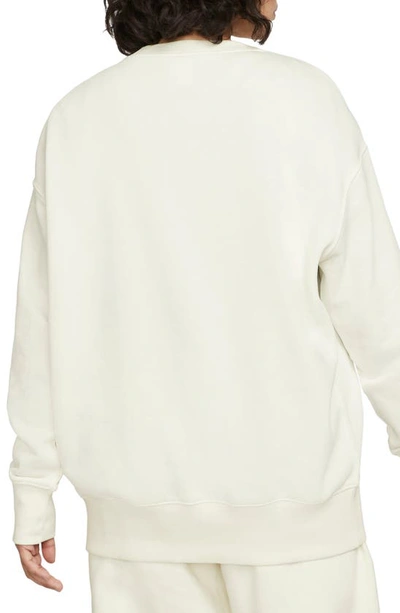Shop Nike Sportswear Phoenix Sweatshirt In Sail/ Black