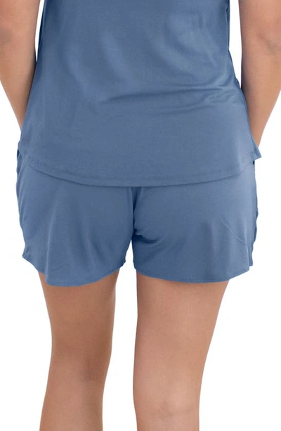 Shop Kindred Bravely Maternity/postpartum Lounge Shorts In Slate Blue
