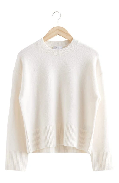 & Other Stories Crewneck Sweater In Off White