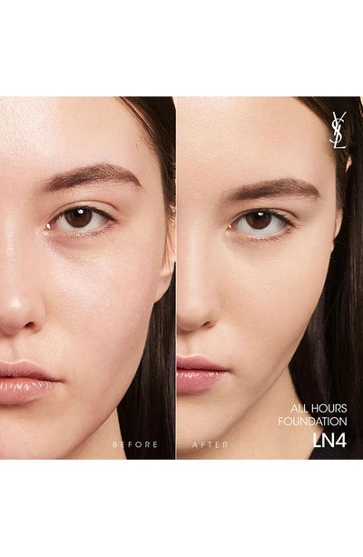 Saint Laurent All Hours Luminous Matte Foundation 24h Wear Spf 30 With Hyaluronic Acid In Ln4