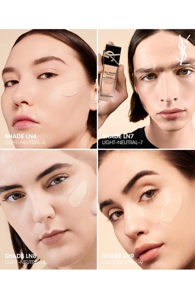Saint Laurent All Hours Luminous Matte Foundation 24h Wear Spf 30 With Hyaluronic Acid In Ln4