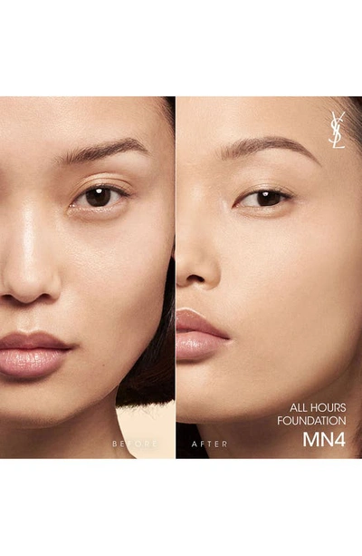 Saint Laurent All Hours Luminous Matte Foundation 24h Wear Spf 30 With Hyaluronic Acid In Mn4