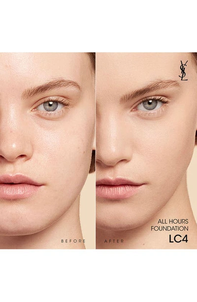 Saint Laurent All Hours Luminous Matte Foundation 24h Wear Spf 30 With Hyaluronic Acid In Lc4
