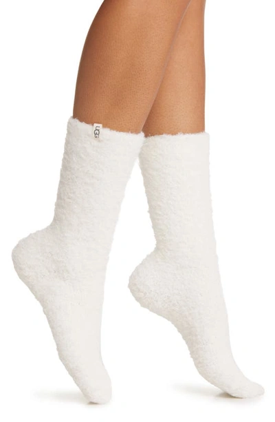 Shop Ugg (r) Teddi Cozy Crew Socks In Cream