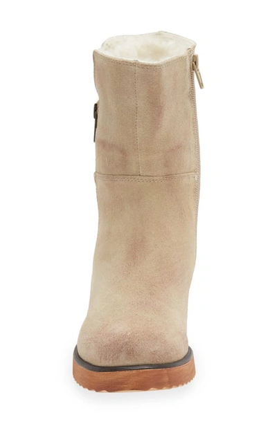 Shop Chocolat Blu Mallory Genuine Shearling Lined Boot In Tan Suede