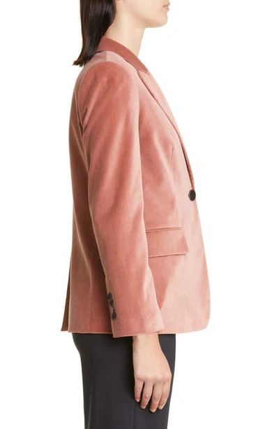 Shop Kobi Halperin Adele Velvet Jacket In Rose Petal