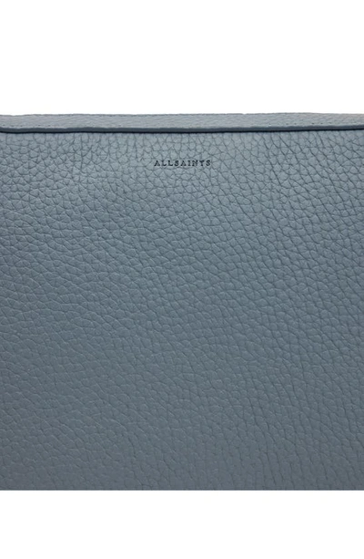 Shop Allsaints Captain Lea Leather Crossbody Bag In Alfar Blue
