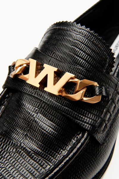 Shop Alexander Wang Carter Loafer In Embossed Leather In Black