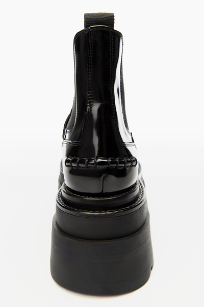 Alexander Wang Carter Platform Loafer Boot In Leather In Black