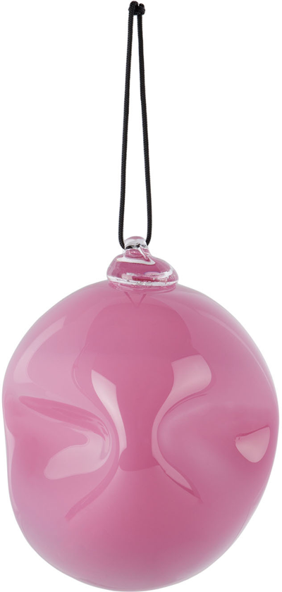 Shop Goodbeast Ssense Exclusive Pink Glass Ornament In Electric Pink