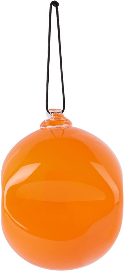 Shop Goodbeast Ssense Exclusive Orange Glass Ornament In Electric Orange