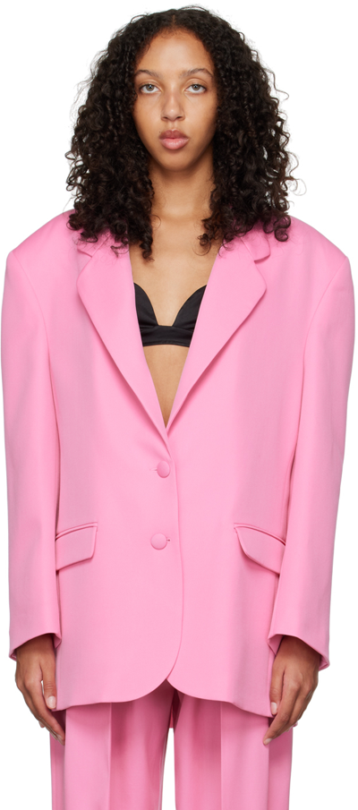 Shop Magda Butrym Pink Oversized Blazer