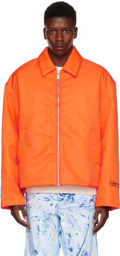 Heron Preston Orange Security Uniform Tape Jacket | ModeSens