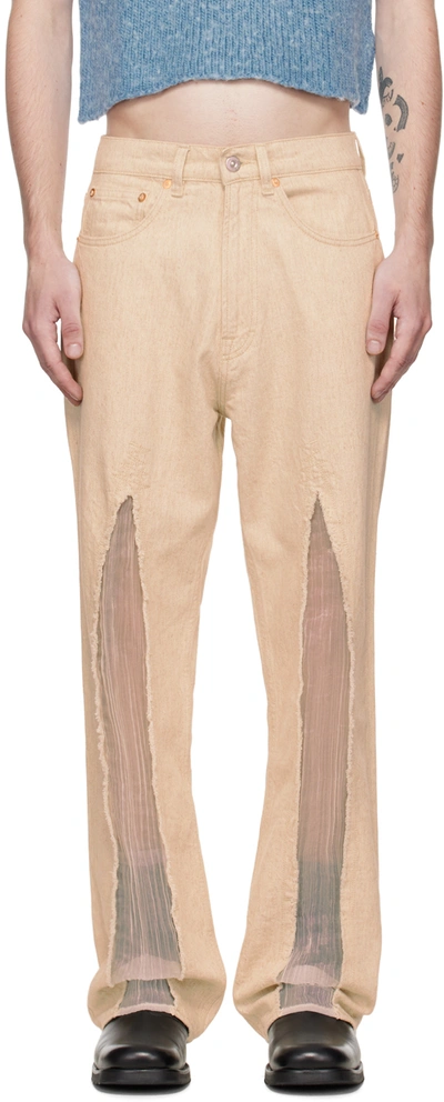 Our Legacy Off-white Third Cut Jeans In Ecru Slash Denim | ModeSens